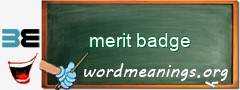 WordMeaning blackboard for merit badge